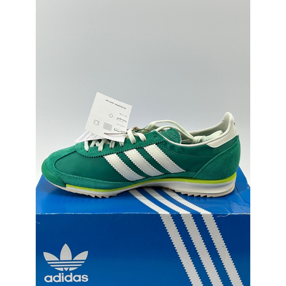 Adidas SL 72 OG W Women Size 7 Green Ivory JQ7397 Retro Suede Nylon New With Box - Picture 3 of 8